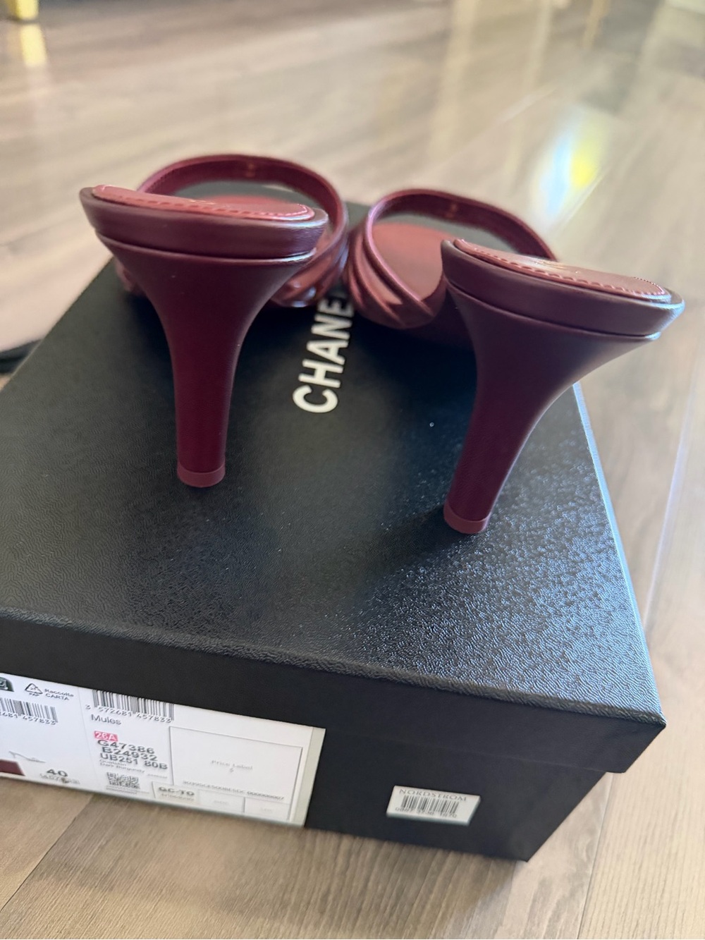 Chanel Burgundy Mules (New Collection) NEW - Picture 2 of 6